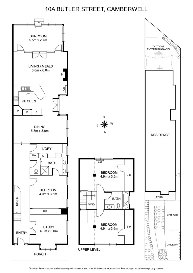 Floorplan of Homely townhouse listing, 10a Butler Street, Camberwell VIC 3124