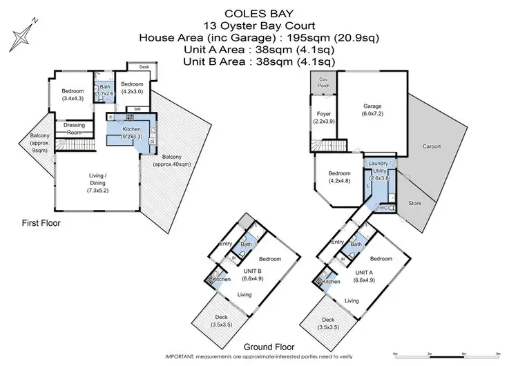 Floorplan of Homely house listing, 13 Oyster Bay Court, Coles Bay TAS 7215