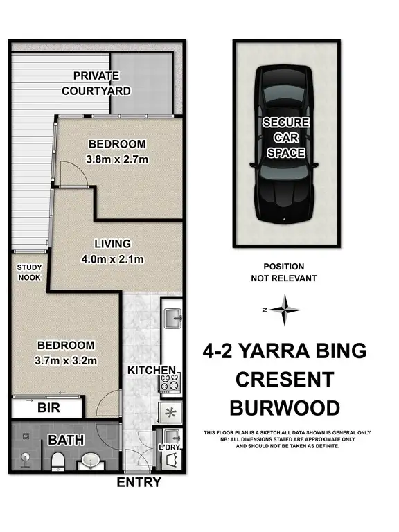 Floorplan of Homely apartment listing, 4/2 Yarra Bing Crescent, Burwood VIC 3125