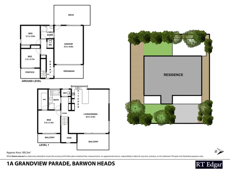 Floorplan of Homely house listing, 1A Grandview Parade, Barwon Heads VIC 3227