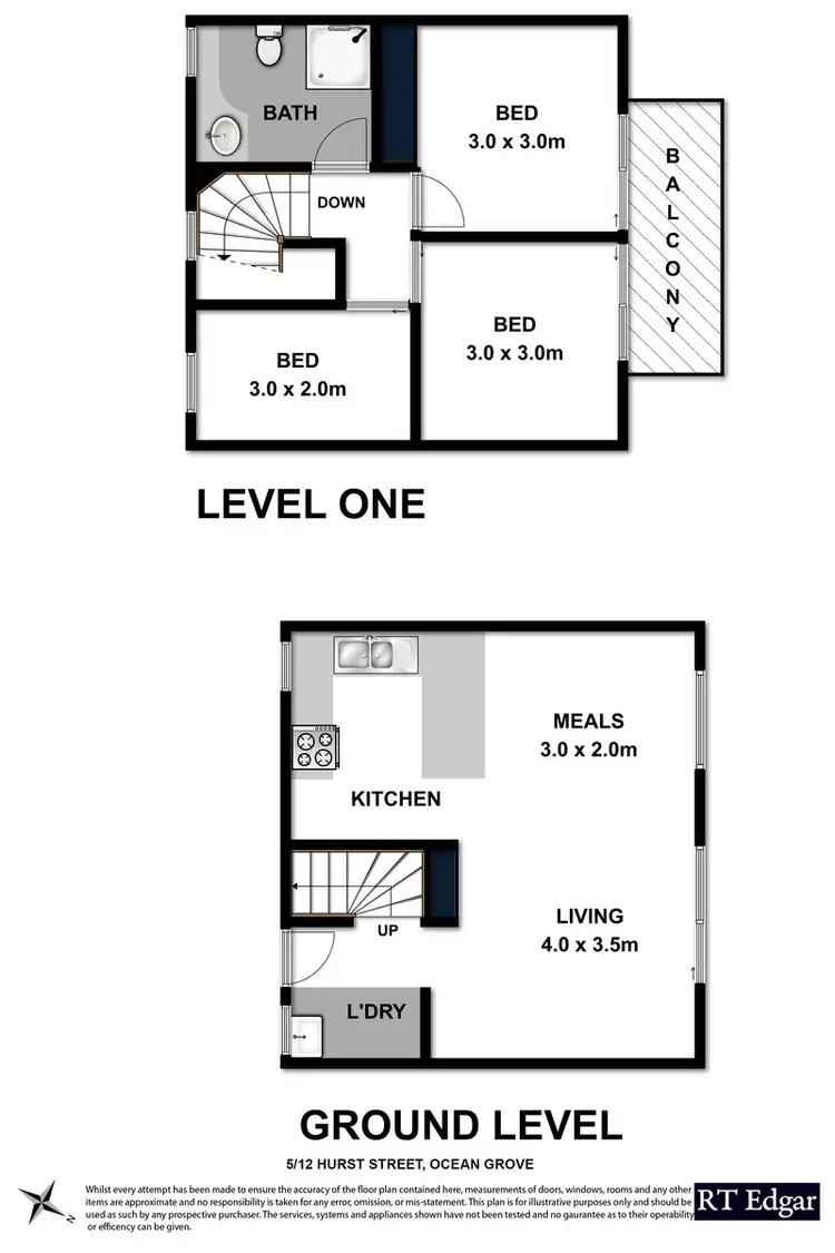 Floorplan of Homely unit listing, 5/12 Hurst Street, Ocean Grove VIC 3226