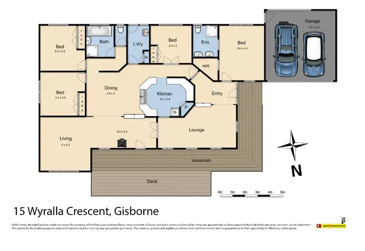 Floorplan of Homely house listing, 15 Wyralla Crescent, Gisborne VIC 3437