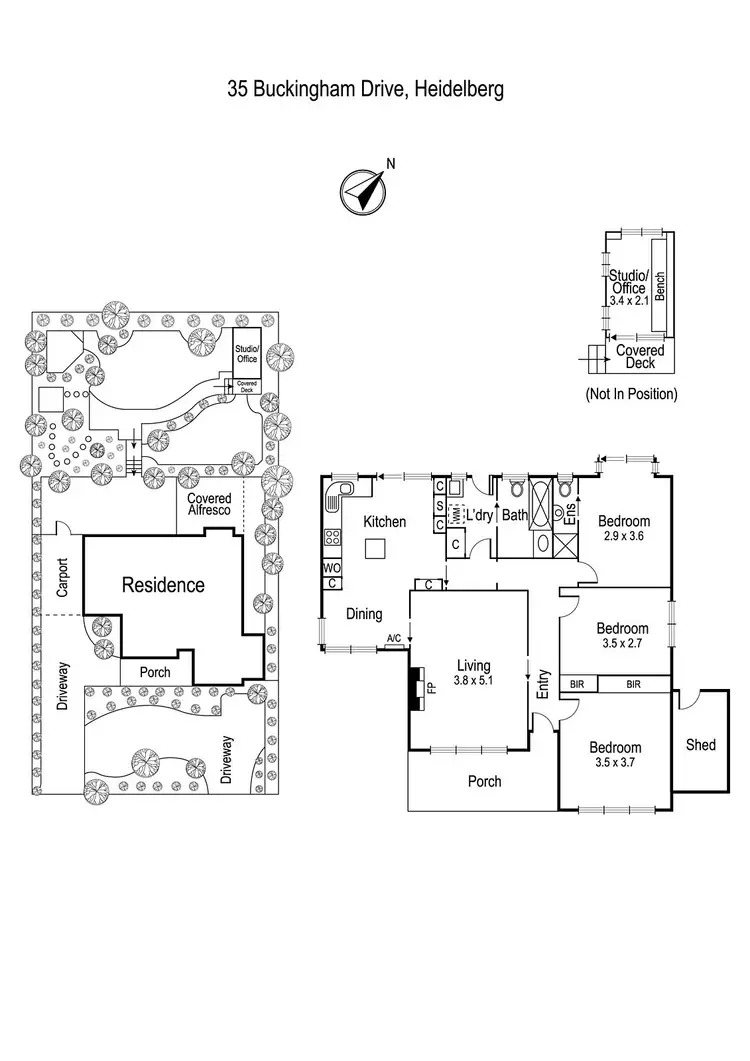 Floorplan of Homely house listing, 35 Buckingham Drive, Heidelberg VIC 3084