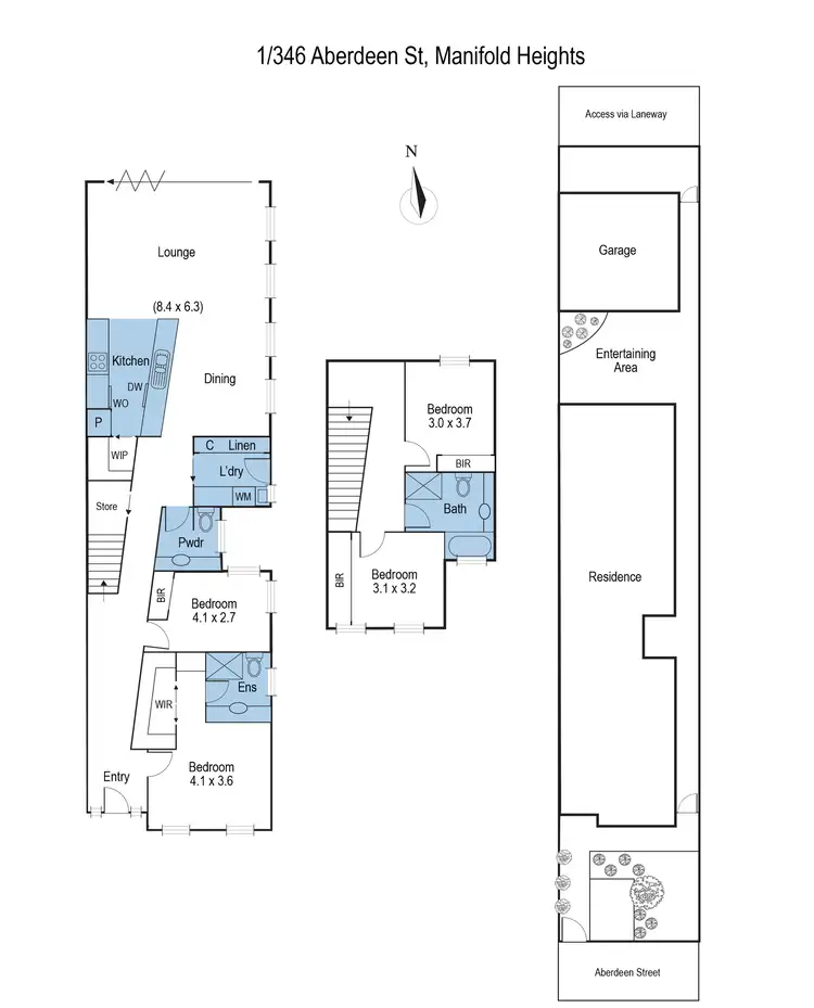 Floorplan of Homely townhouse listing, 1/346 Aberdeen Street, Manifold Heights VIC 3218