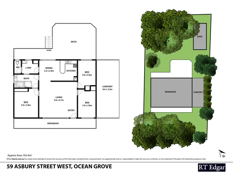 Floorplan of Homely house listing, 59 Asbury Street West, Ocean Grove VIC 3226