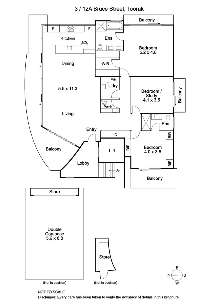 Floorplan of Homely apartment listing, 3/12A Bruce Street, Toorak VIC 3142
