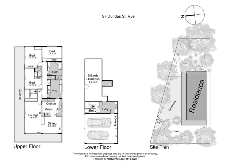 Floorplan of Homely house listing, 97 Dundas Street, Rye VIC 3941