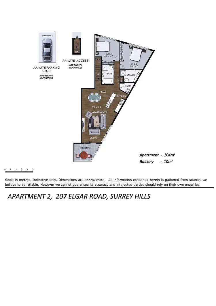 Floorplan of Homely apartment listing, Apt 2/207 Elgar Road, Surrey Hills VIC 3127