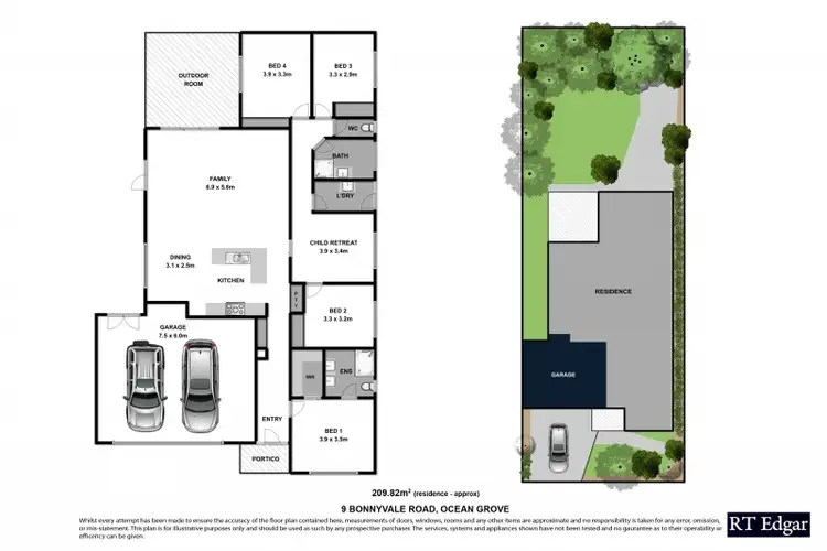 Floorplan of Homely house listing, 9 Bonnyvale Road, Ocean Grove VIC 3226