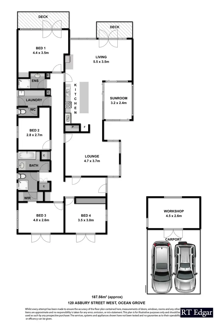 Floorplan of Homely house listing, 120 Asbury Street, Ocean Grove VIC 3226