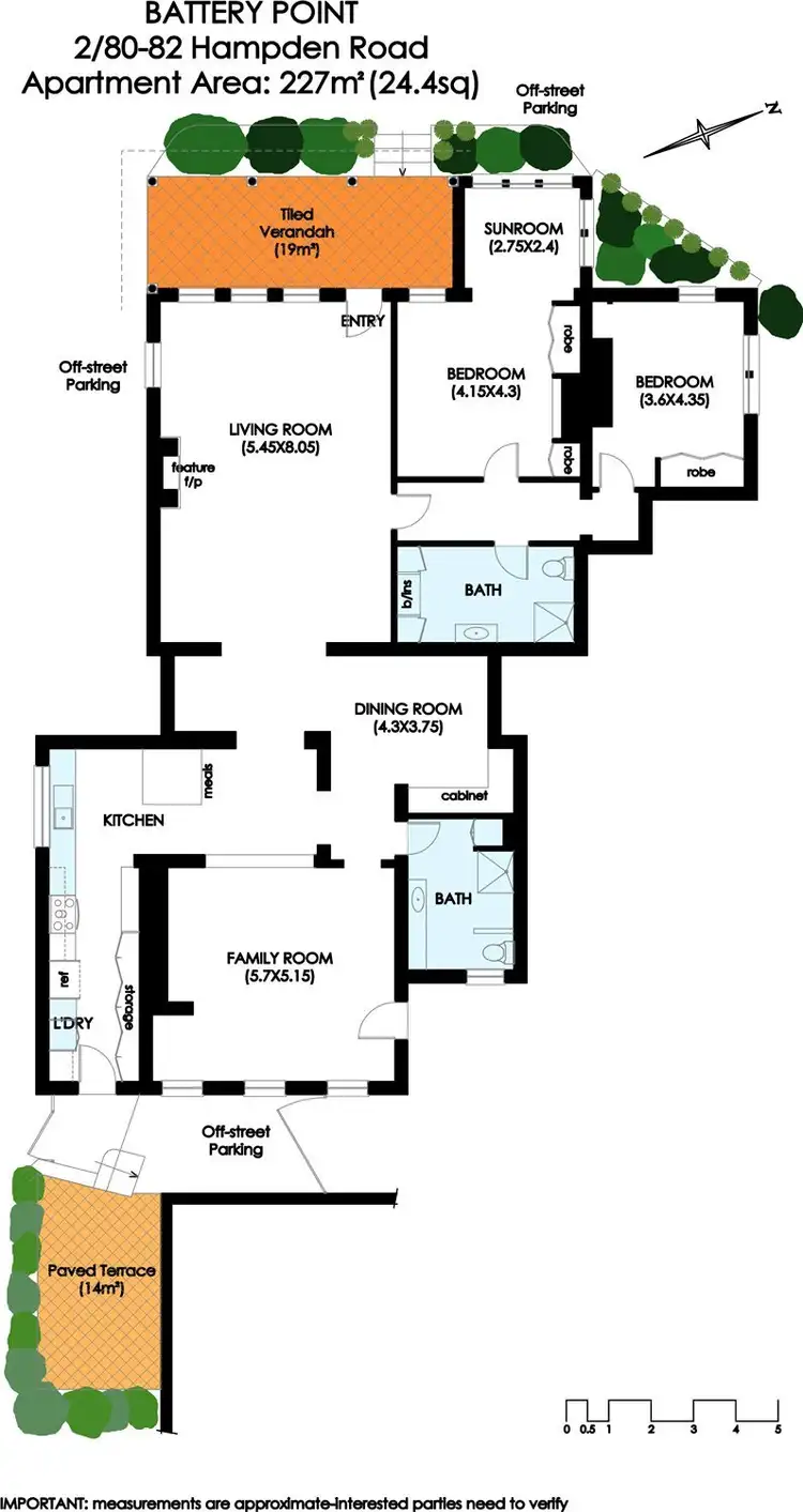 Floorplan of Homely apartment listing, 2/80-82 Hampden Road, Battery Point TAS 7004