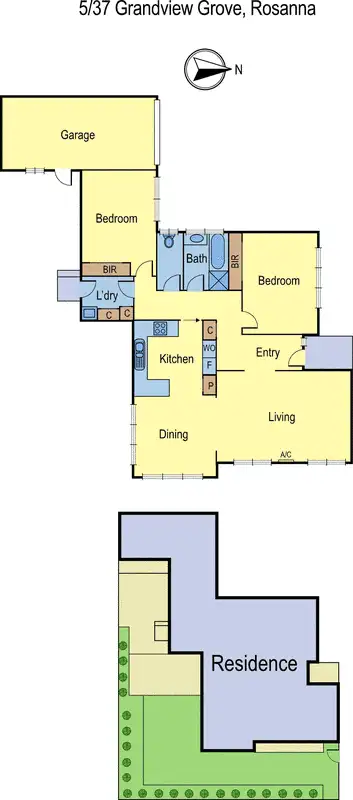 Floorplan of Homely unit listing, 5/37 Grandview Grove, Rosanna VIC 3084
