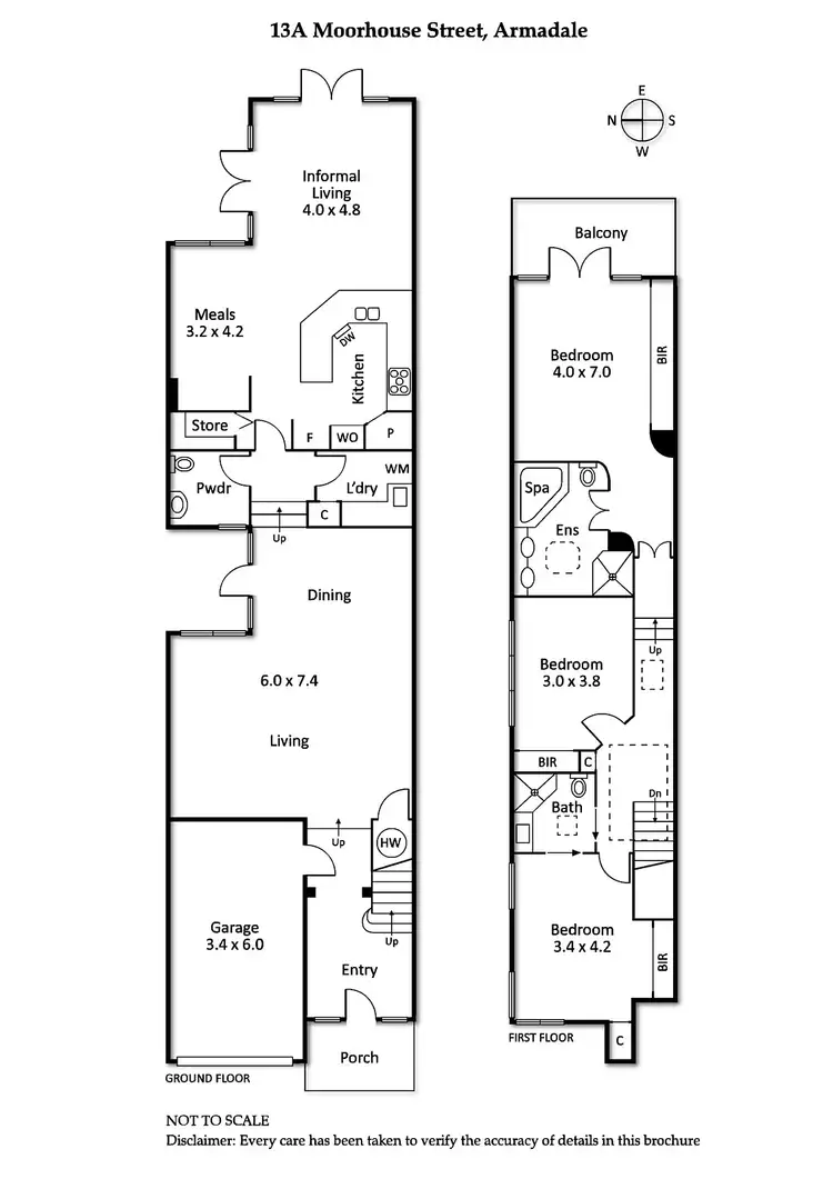 Floorplan of Homely townhouse listing, 13A Moorhouse Street, Armadale VIC 3143