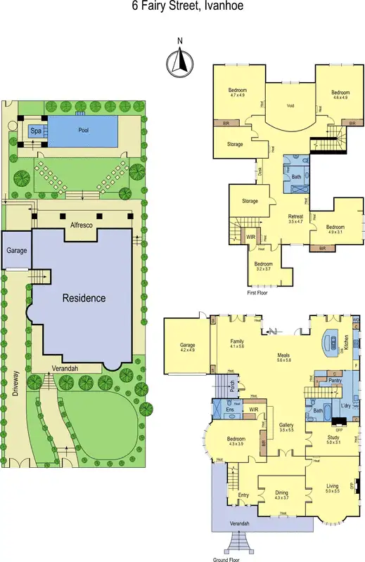 Floorplan of Homely house listing, 6 Fairy Street, Ivanhoe VIC 3079