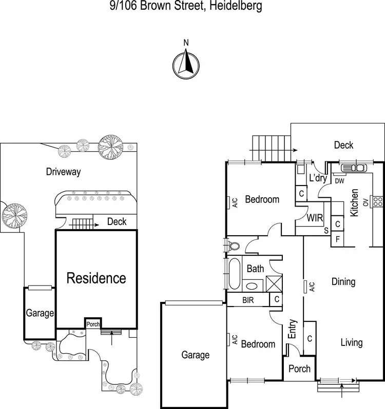 Floorplan of Homely unit listing, 9/106 Brown Street, Heidelberg VIC 3084