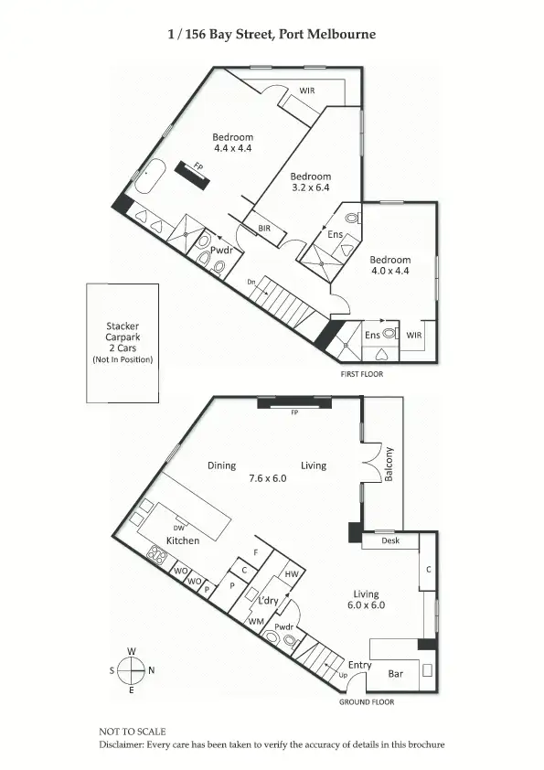 Floorplan of Homely apartment listing, 1/156 Bay Street, Port Melbourne VIC 3207