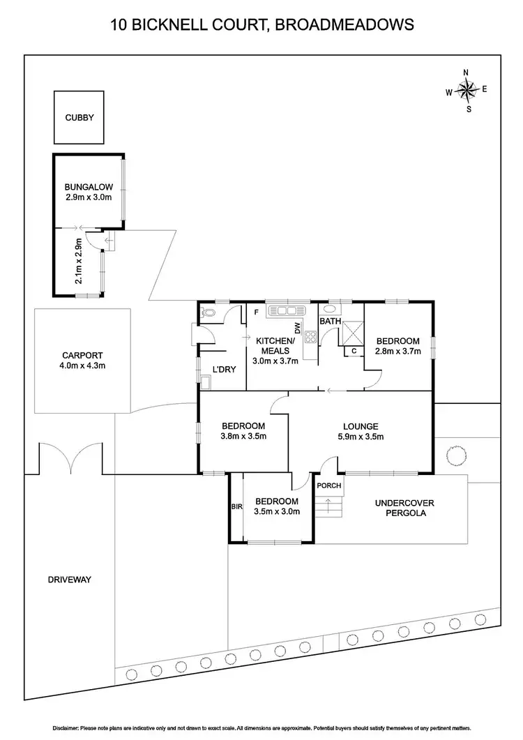 Floorplan of Homely house listing, 10 Bicknell Court, Broadmeadows VIC 3047