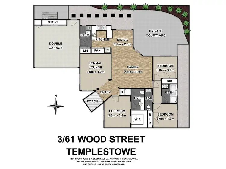 Floorplan of Homely unit listing, 3/61 Wood Street, Templestowe VIC 3106
