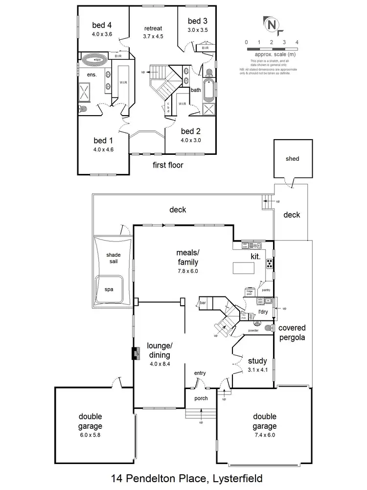 Floorplan of Homely house listing, 14 Pendelton Place, Lysterfield VIC 3156