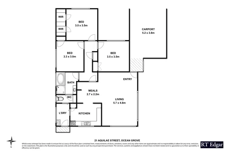Floorplan of Homely house listing, 21 Aquilae Street, Ocean Grove VIC 3226