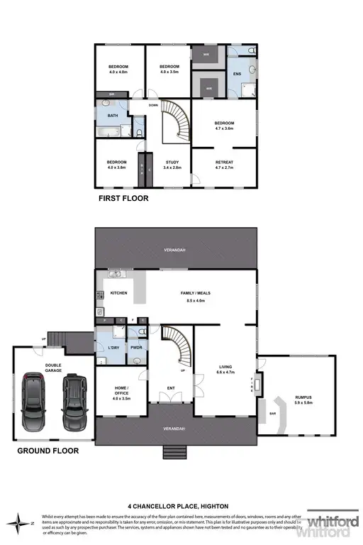 Floorplan of Homely house listing, 4 Chancellor Place, Highton VIC 3216
