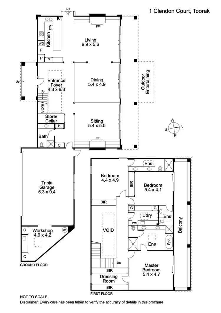 Floorplan of Homely house listing, 1 Clendon Court, Toorak VIC 3142