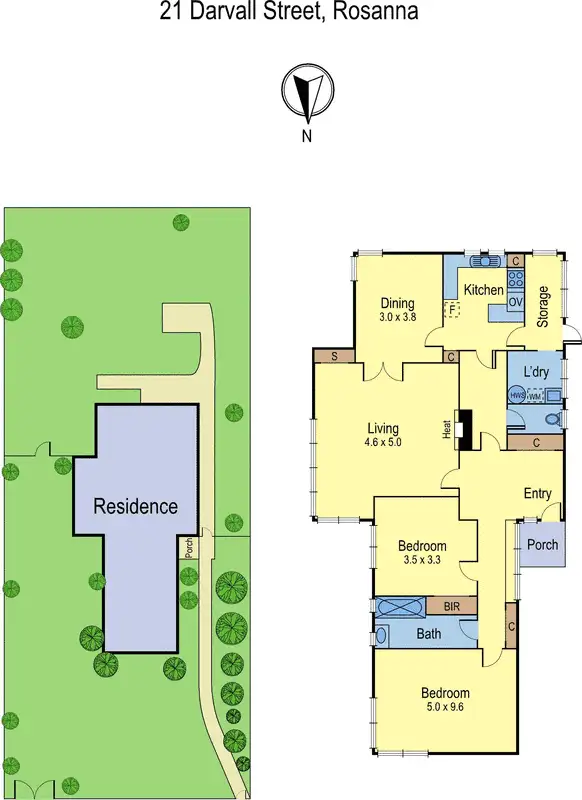 Floorplan of Homely house listing, 21 Darvall Street, Rosanna VIC 3084