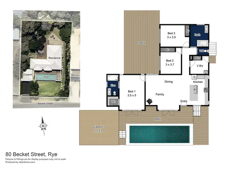 Floorplan of Homely house listing, 80 Becket Street, Rye VIC 3941