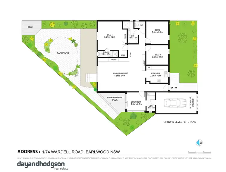 Floorplan of Homely villa listing, 1/74 Wardell Road, Earlwood NSW 2206