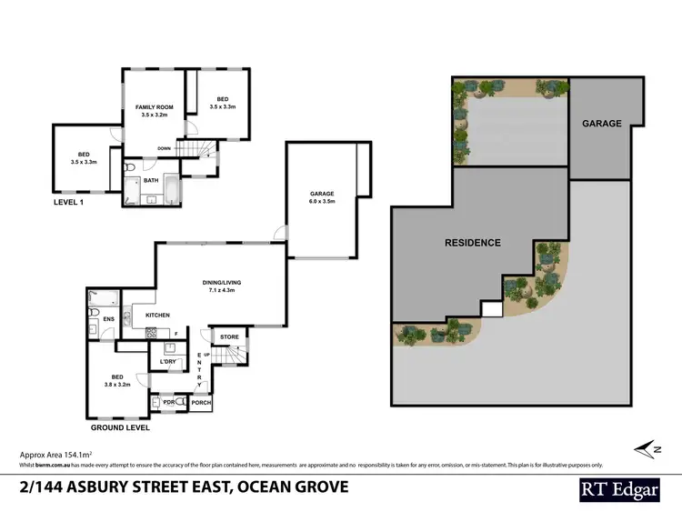 Floorplan of Homely townhouse listing, 1-3/144 Asbury Street East, Ocean Grove VIC 3226