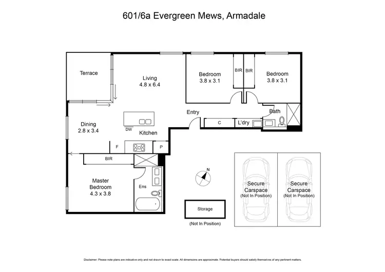 Floorplan of Homely apartment listing, 601/6A Evergreen Mews, Armadale VIC 3143