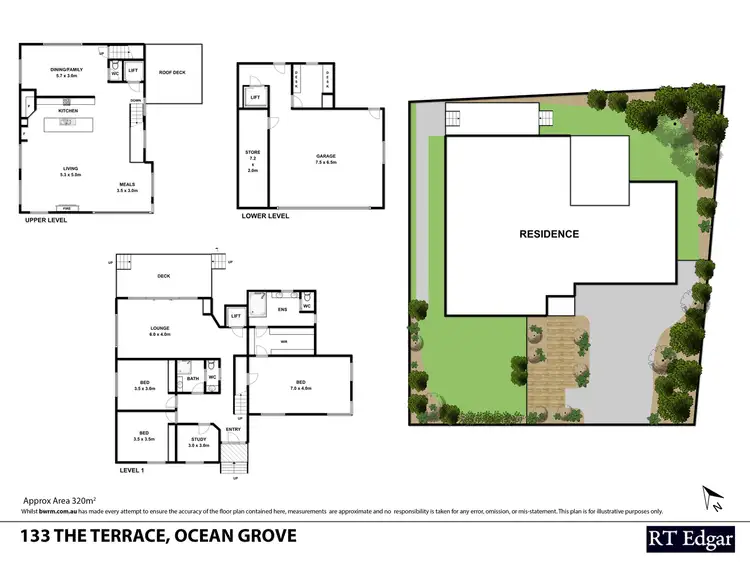 Floorplan of Homely house listing, 133 The Terrace, Ocean Grove VIC 3226