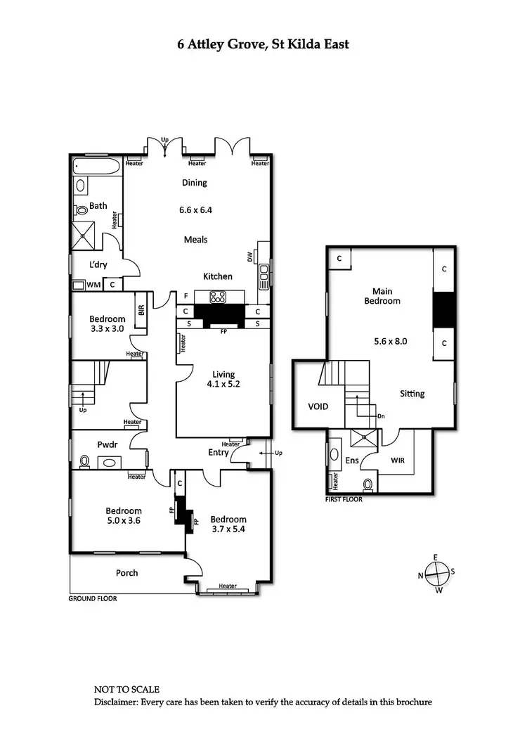 Floorplan of Homely house listing, 6 Attley Grove, St Kilda East VIC 3183