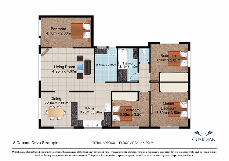 Floorplan of Homely house listing, 8 Dobson Drive, Strathpine QLD 4500