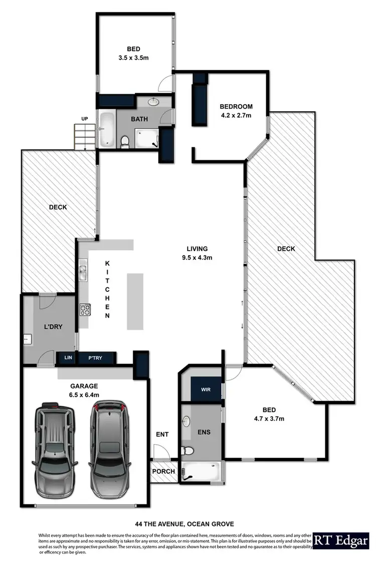 Floorplan of Homely house listing, 44 The Avenue, Ocean Grove VIC 3226