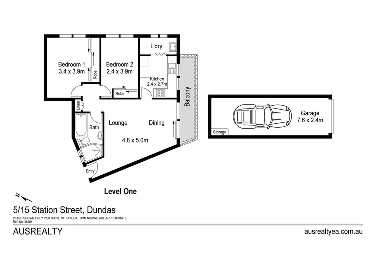 Floorplan of Homely unit listing, 5/15 Station Street, Dundas NSW 2117