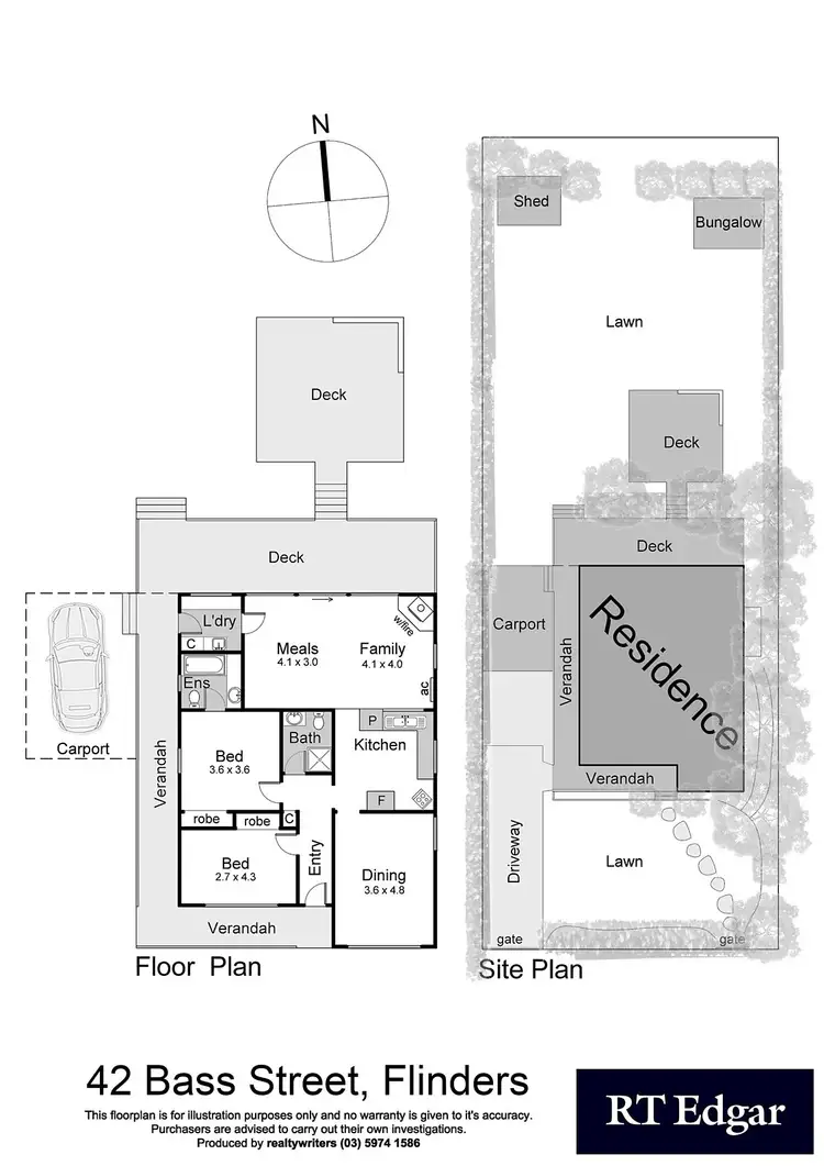 Floorplan of Homely house listing, 42 Bass Street, Flinders VIC 3929
