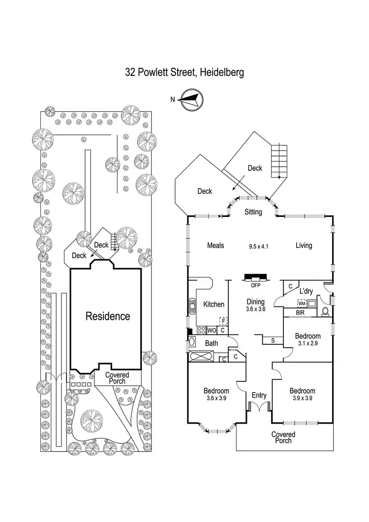 Floorplan of Homely house listing, 32 Powlett Street, Heidelberg VIC 3084