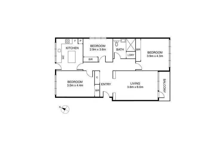 Floorplan of Homely apartment listing, 22/29 Dickens Street, Elwood VIC 3184