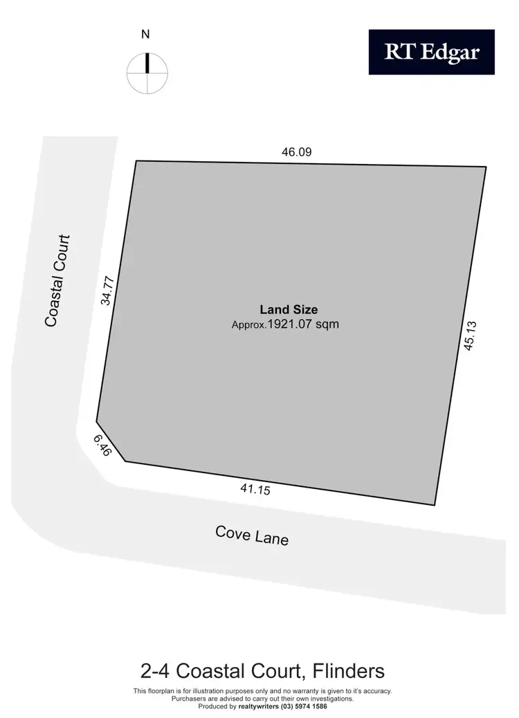 Floorplan of Homely land listing, 2-4 Coastal Court, Flinders VIC 3929