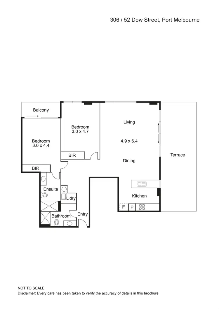 Floorplan of Homely apartment listing, 306/52 Dow Street, Port Melbourne VIC 3207