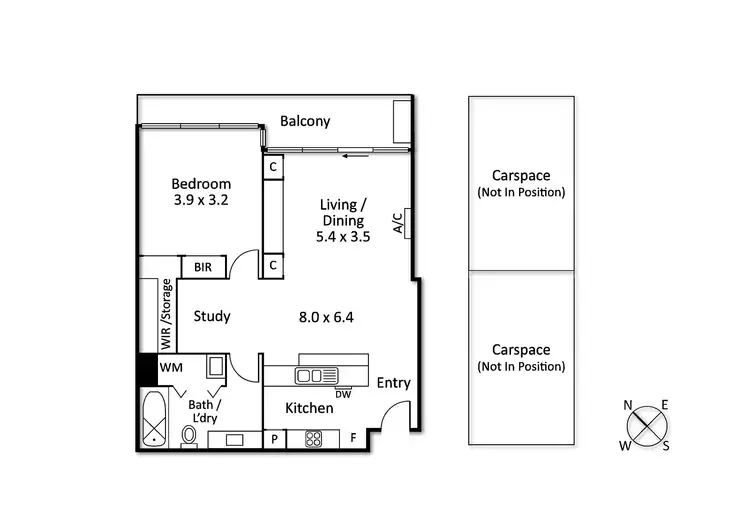 Floorplan of Homely apartment listing, 304G/93 Dow Street, Port Melbourne VIC 3207