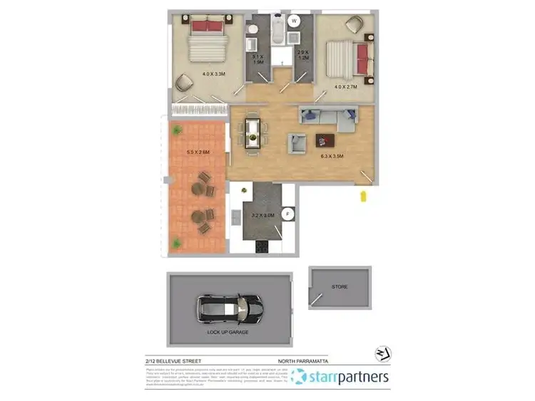 Floorplan of Homely apartment listing, 2/12 Bellevue Street, North Parramatta NSW 2151