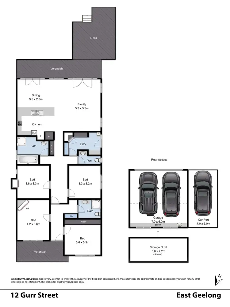 Floorplan of Homely house listing, 12 Gurr Street, East Geelong VIC 3219