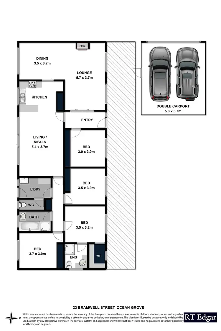 Floorplan of Homely house listing, 23 Bramwell Street, Ocean Grove VIC 3226
