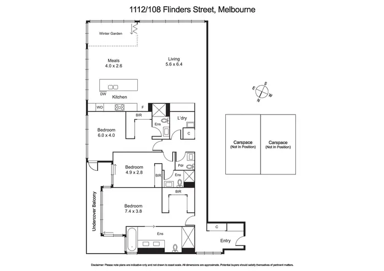 Floorplan of Homely apartment listing, 1112/108 Flinders Street, Melbourne VIC 3000
