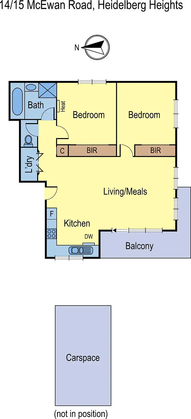 Floorplan of Homely apartment listing, 14/15 McEwan Road, Heidelberg Heights VIC 3081