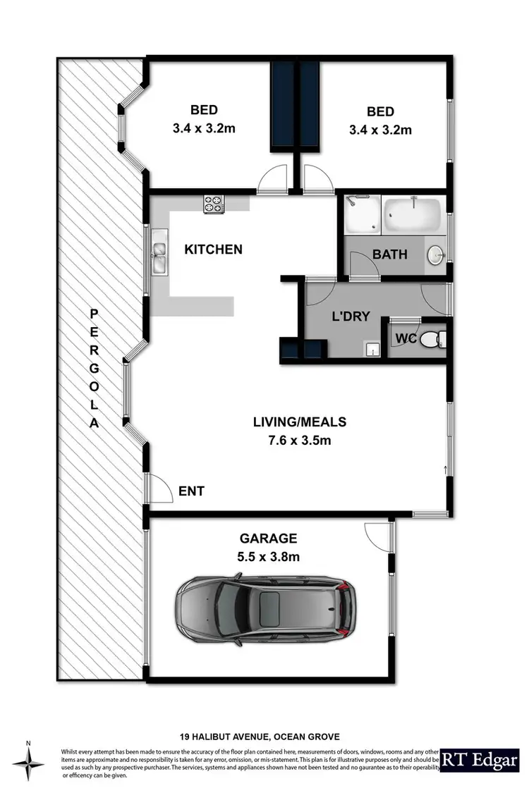 Floorplan of Homely unit listing, 19 Halibut Avenue, Ocean Grove VIC 3226