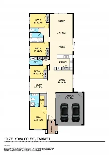 Floorplan of Homely house listing, 10 Zelkova Court, Tarneit VIC 3029