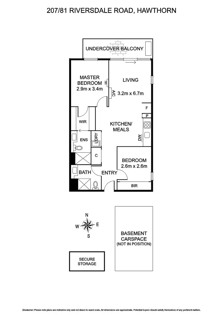 Floorplan of Homely apartment listing, 207/81-83 Riversdale Road, Hawthorn VIC 3122